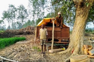 उत्तर प्रदेश के किसान गायों के डर से खेतों में ही अपनी रात गुज़ारते हैं.